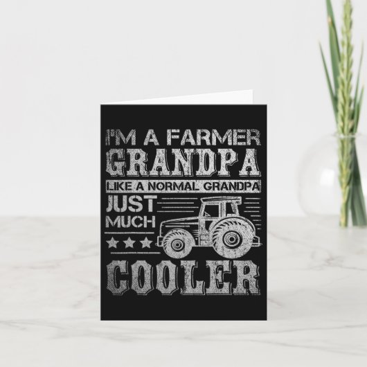 Väter Day Gift Idee Opa Traktor Bauer Karte (Vorderseite)