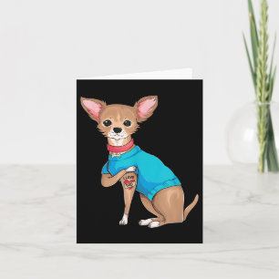 Väter Day Gifts Funny Dog Chihuahua I Liebe Vater  Karte