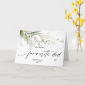 Väter Day Lieblings-Vater-Geschenk von Tochter & S Karte (Gelbe Blume)