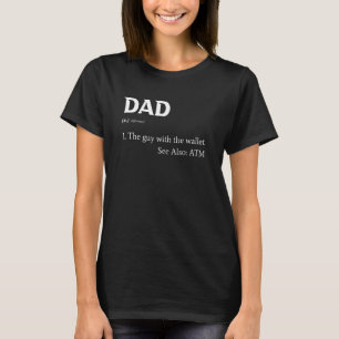Vater definiert den Typ mit der Brieftasche unter T-Shirt