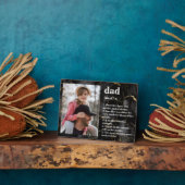 Vater definiert Schwarzes Gold-Marmor Fotoplatte (Seite)