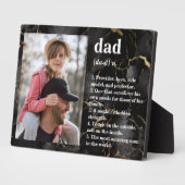 Vater definiert Schwarzes Gold-Marmor Fotoplatte (Seite)