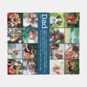 Vater Definition 16 Fotomaterial Blau Fleecedecke (Vorderseite (Horizontal))