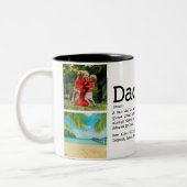 Vater Definition 4 Fotocollage Vatertag Zweifarbige Tasse (Links)