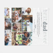 Vater-Definition | 8 FOTO PERSONALISIERT Fleecedecke (Vorderseite (Horizontal))