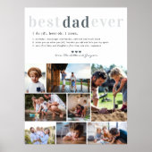 Vater-Definition | 8 FOTO PERSONALISIERT Poster (Vorne)