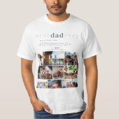 Vater-Definition | 8 FOTO PERSONALISIERT T-Shirt (Vorderseite)