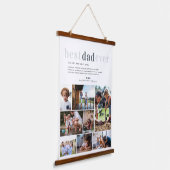 Vater-Definition | 8 FOTO PERSONALISIERT Wandteppich Mit Holzrahmen (Gewinkelt)