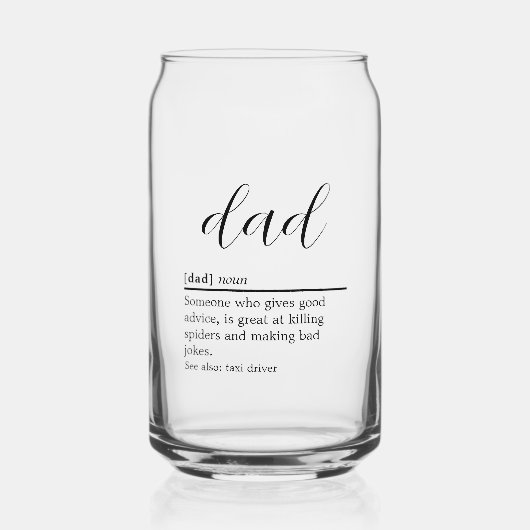 Vater Definition Beer kann Glas (Vorderseite)