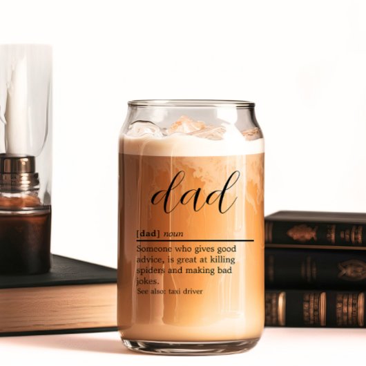 Vater-Definition Bier-Dosen-Glas Dosenglas