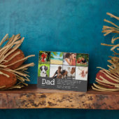 Vater-Definition-BildCollage grau Fotoplatte (Seite)