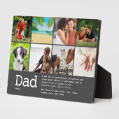 Vater-Definition-BildCollage grau Fotoplatte (Seite)