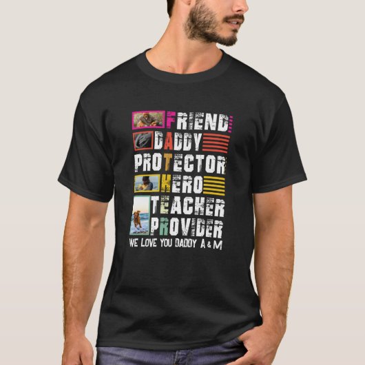 Vater Definition des modernen Fotos Collage T-Shirt (Vorderseite)