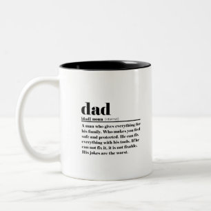 Vater - Definition eines Vaters Zweifarbige Tasse