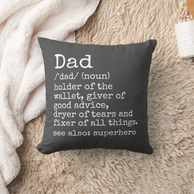 Vater Definition Graue Vatertag Geschenk Kissen (Decke)