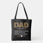 Vater Definition Leopard Druck Vatertag Geschenk Tasche (Rückseite)