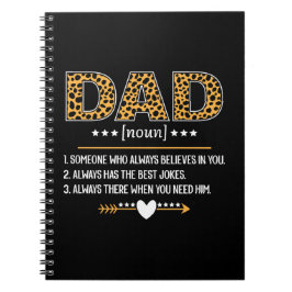 Vater Definition Leopard Druck Vatertagsgeschenk Notizblock