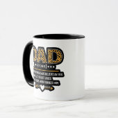 Vater Definition Leopard Print Vatertag Geschenk Tasse (Vorderseite Links)