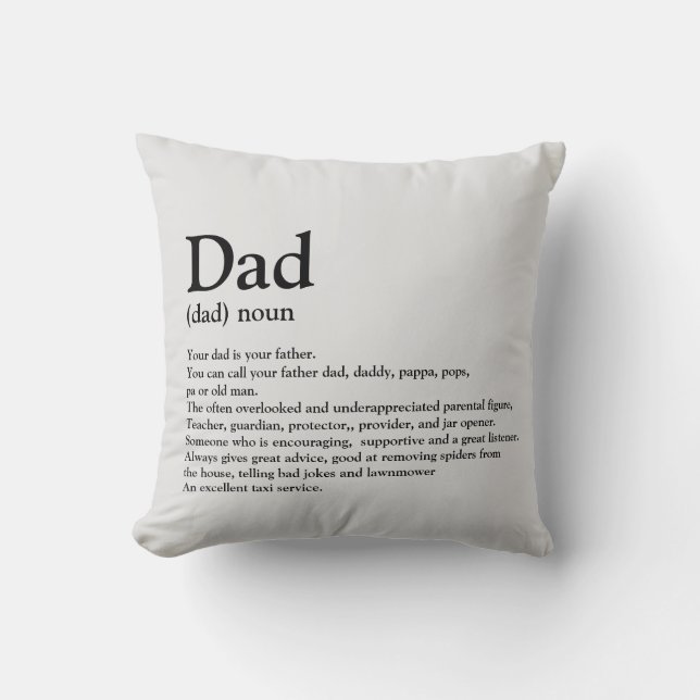 Vater, Definition, Moderne, Typografie Kissen (Vorderseite)