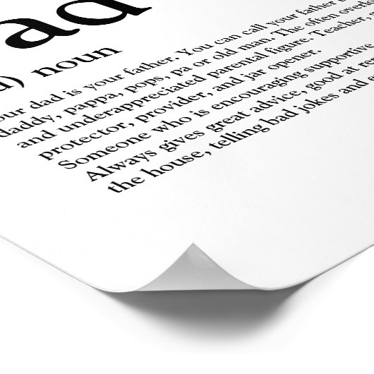 Vater, Definition, Moderne, Typografie Poster (Ecke)