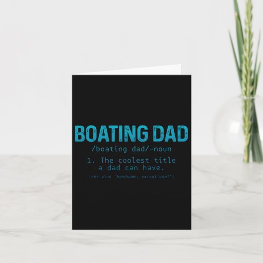 Vater Definition Pontoon Captain Boat Eigentümer Karte (Vorderseite)