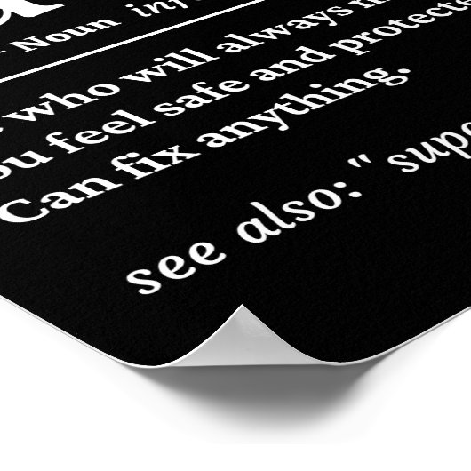 Vater-Definition Poster (Ecke)