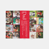 Vater Definition Sprichwort 16 FotoCollage Red Kle Fleecedecke (Vorderseite (Horizontal))