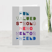 VATER Definition Typografie Vatertag Karte (Vorderseite)