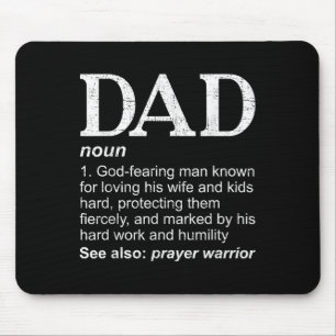 Vater Definition Vatertag Daddy Christlicher Vater Mousepad