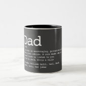 Vater Definition Vatertag Grau Zweifarbige Tasse (Mittel)