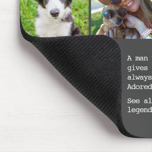 Vater Definition Vathers Day Foto Grau Mousepad (Ecke)