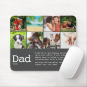 Vater Definition Vathers Day Foto Grau Mousepad (Mit Mouse)