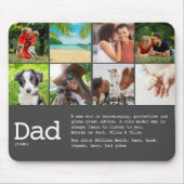 Vater Definition Vathers Day Foto Grau Mousepad (Vorne)