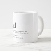 Vater Definition Zitat Spaß Cool Schwarz und Weiß Jumbo-Tasse (Vorderseite Rechts)