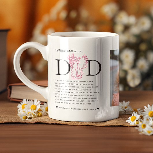 Vater Definitions-Foto-Geschenk | Benutzerdefinier Kaffeetasse