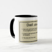 Vater-Definitions-Tasse Tasse (Vorderseite Links)