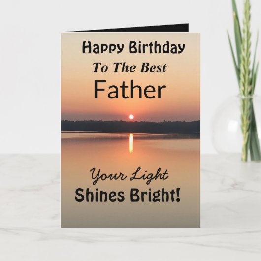 Vater dein Licht leuchtet hell glücklich Geburtsta Karte (Vorderseite)