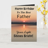 Vater dein Licht leuchtet hell glücklich Geburtsta Karte (Gelbe Blume)