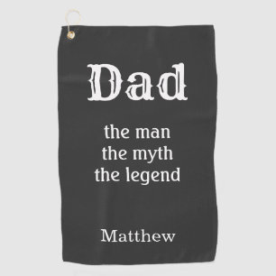 Vater dem Mann den Mythos der Legende Monogram Golfhandtuch