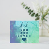 Vater, den du geliebt wirst postkarte (Stehend Vorderseite)