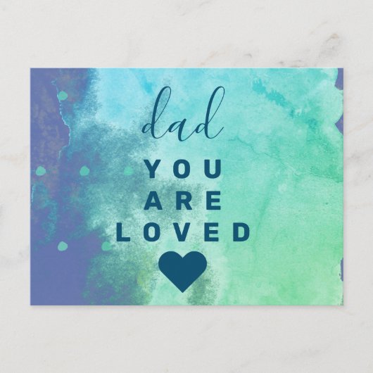 Vater, den du geliebt wirst postkarte (Vorderseite)