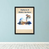Vater: Der 1. Helden eines Kindes Leinwanddruck (Insitu (Holzboden))