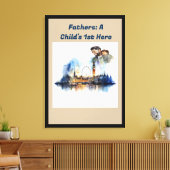 Vater: Der 1. Helden eines Kindes Leinwanddruck (Insitu (Wohnzimmer))