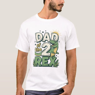 Vater der 2 Rex Dinosaur Vater Shirt Design_1
