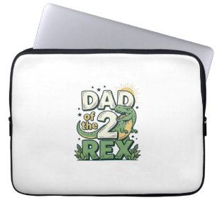 Vater der 2 Rex Dinosaurier Vater Shirt Design_1 Laptopschutzhülle