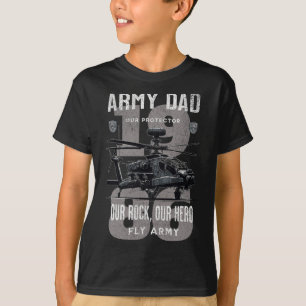 Vater der Armee Vater Militärvater Tag Apache Heli T-Shirt