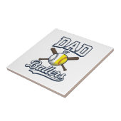 Vater der Baller Baseball Softball Vintage Design_ Fliese (Seite)