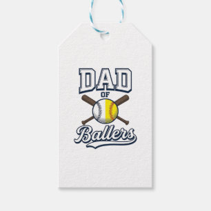 Vater der Baller Baseball Softball Vintage Design_ Geschenkanhänger