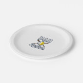 Vater der Baller Baseball Softball Vintage Design_ Pappteller (Schrägansicht)