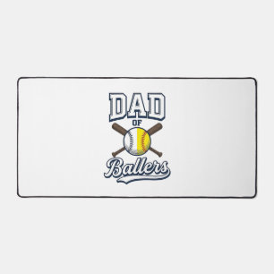 Vater der Baller Baseball Softball Vintage Design_ Schreibtischunterlage